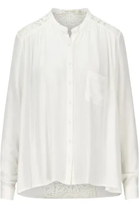 White Long Sleeve Olivia Crocheted Top