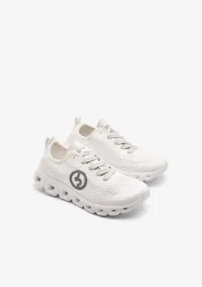 White mesh sneakers